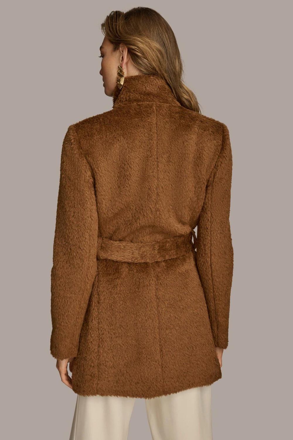 Donna Karan Coats And Jackets | Women FAUX FUR JACKET Tobacco