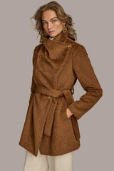 Donna Karan Coats And Jackets | Women FAUX FUR JACKET Tobacco
