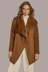 Donna Karan Coats And Jackets | Women FAUX FUR JACKET Tobacco