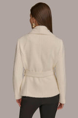Donna Karan Coats And Jackets | Women JACQUARD WRAP JACKET Ivory