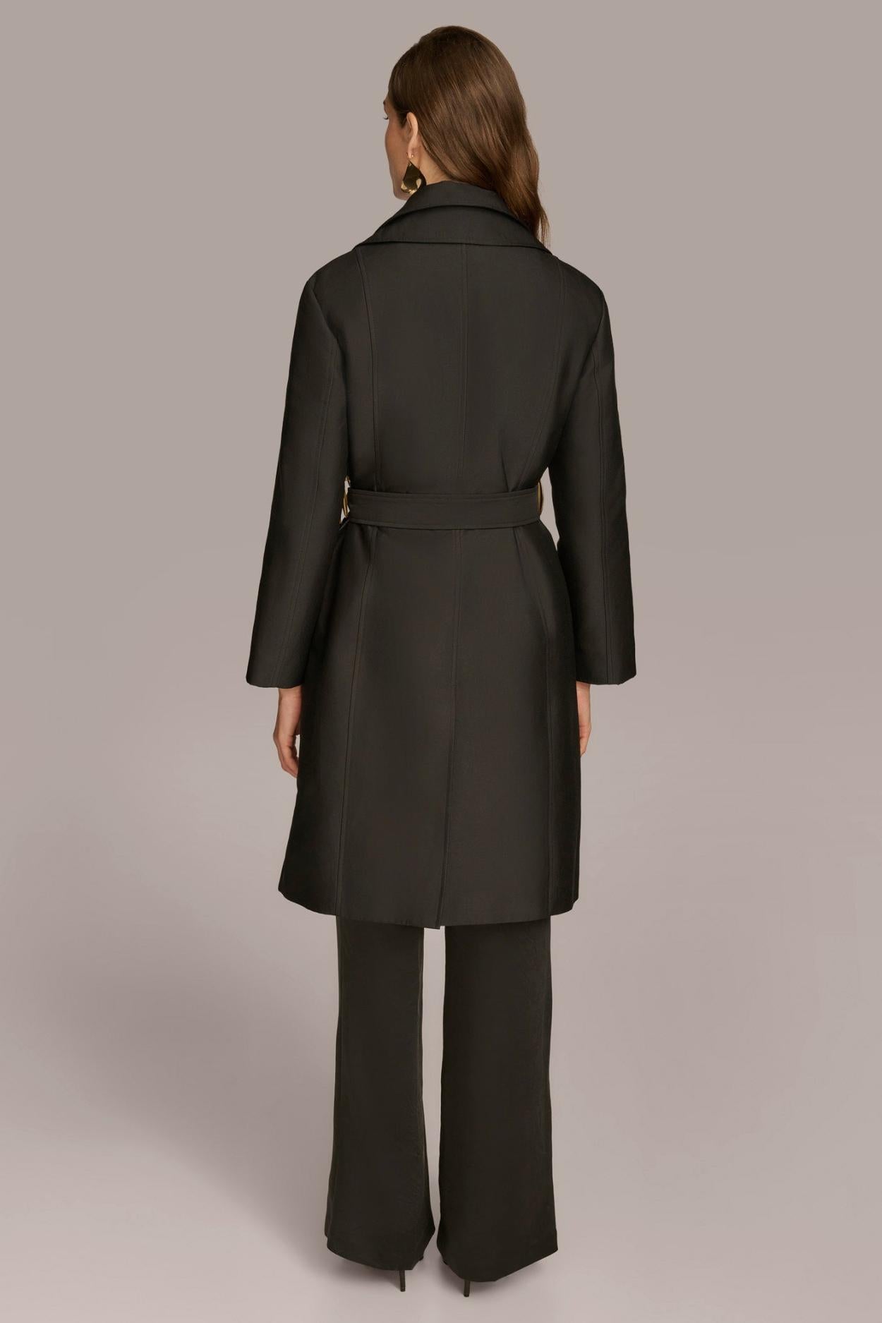 Donna Karan Coats And Jackets | Women LAYERED EFFECT COAT Black