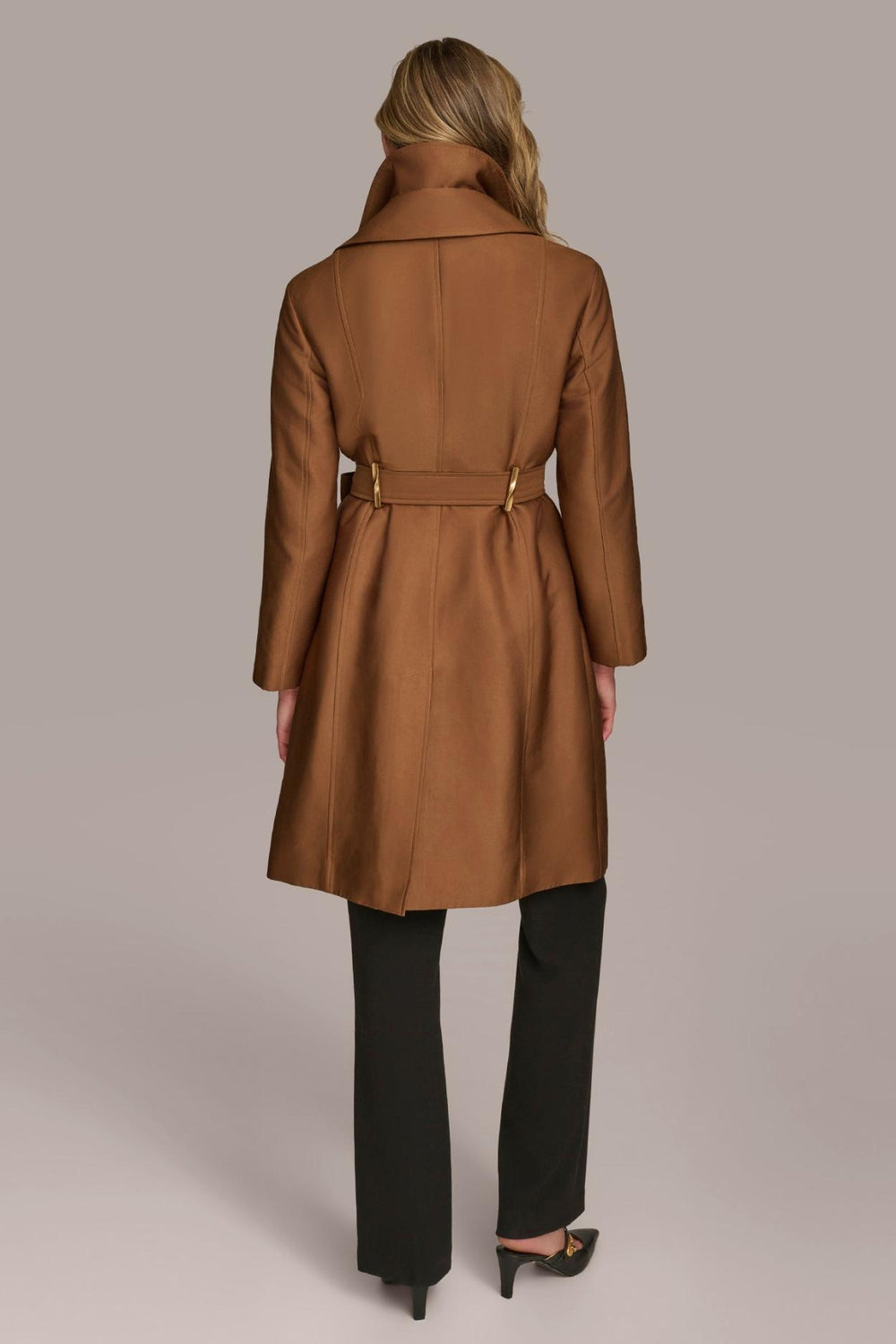 Donna Karan Coats And Jackets | Women LAYERED EFFECT COAT Tobacco