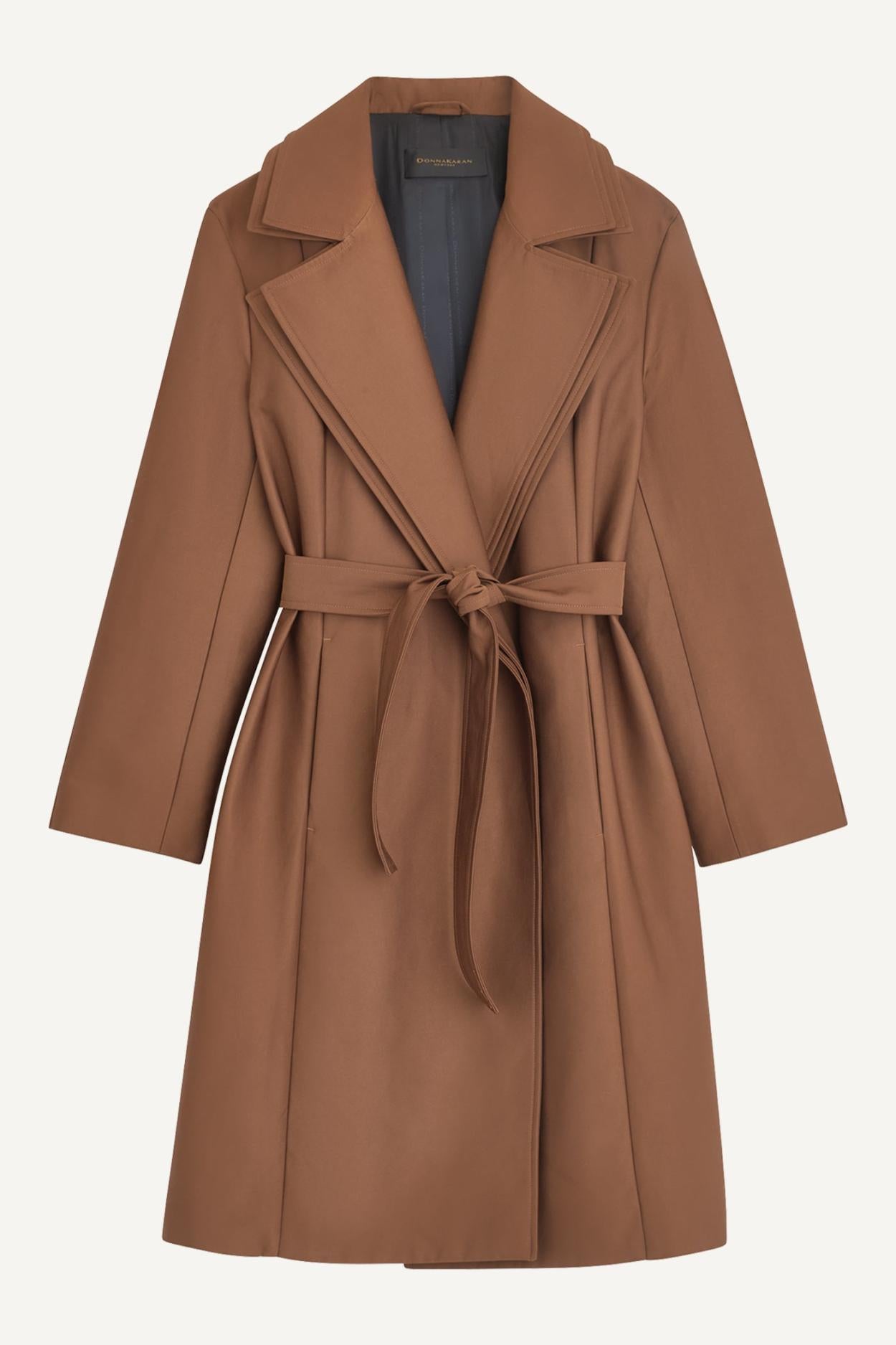 Donna Karan Coats And Jackets | Women LAYERED EFFECT COAT Tobacco