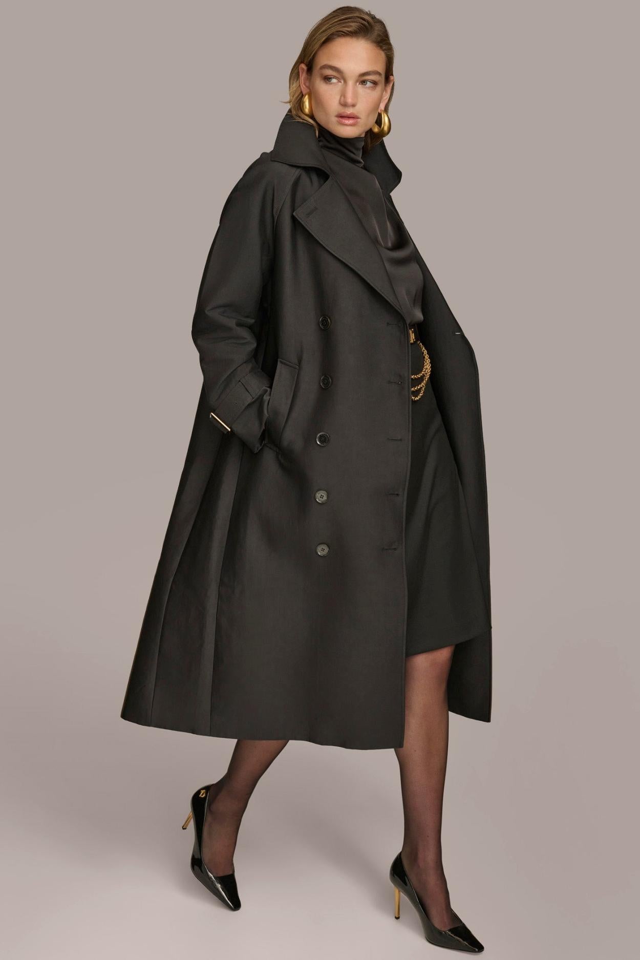 Donna Karan Coats And Jackets | Women LIGHT WEIGHT TRENCH Black