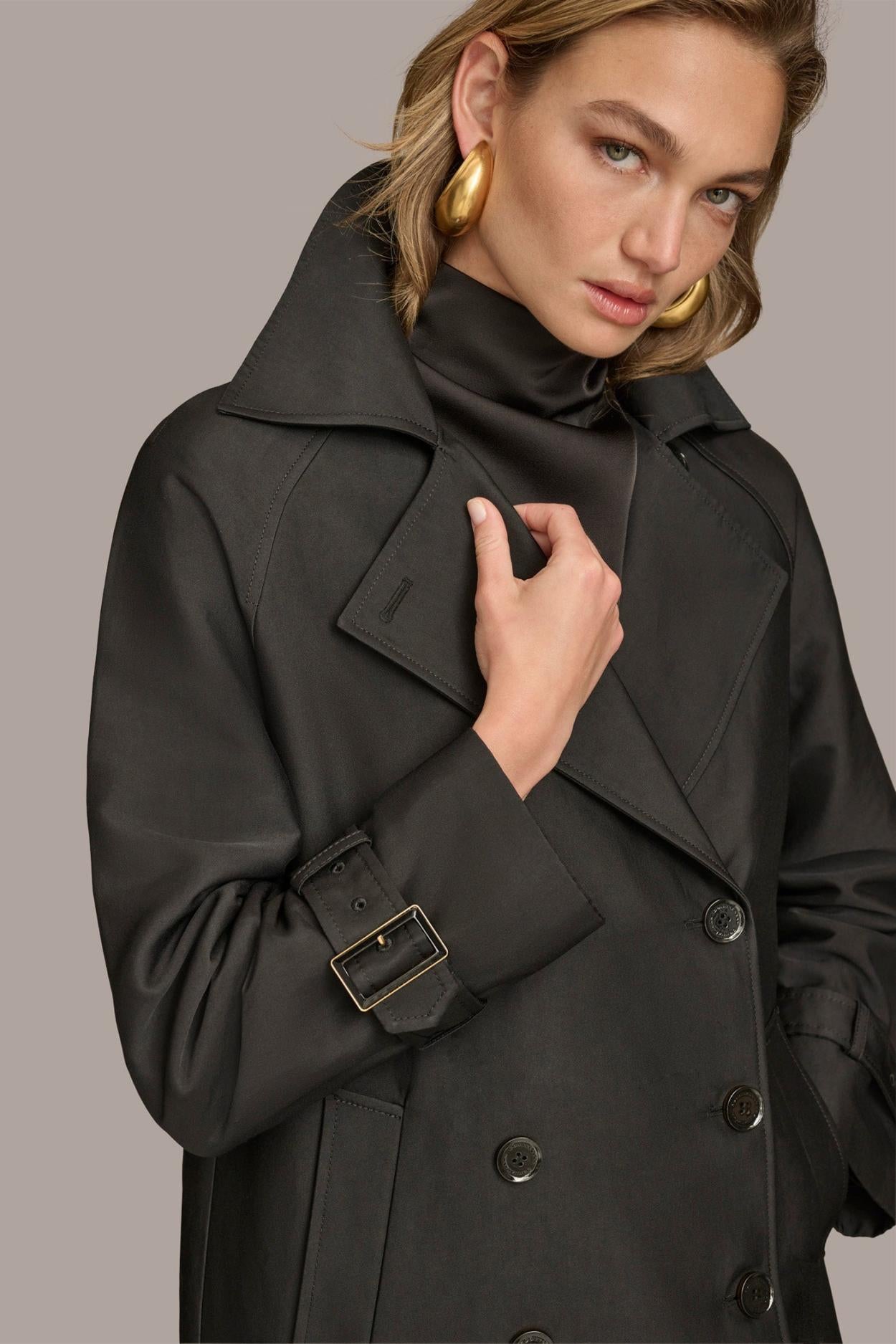 Donna Karan Coats And Jackets | Women LIGHT WEIGHT TRENCH Black