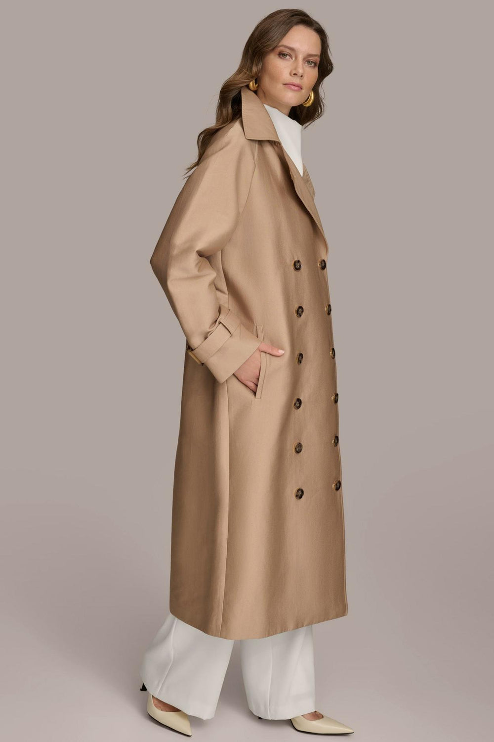 Donna Karan Coats And Jackets | Women LIGHT WEIGHT TRENCH Khaki