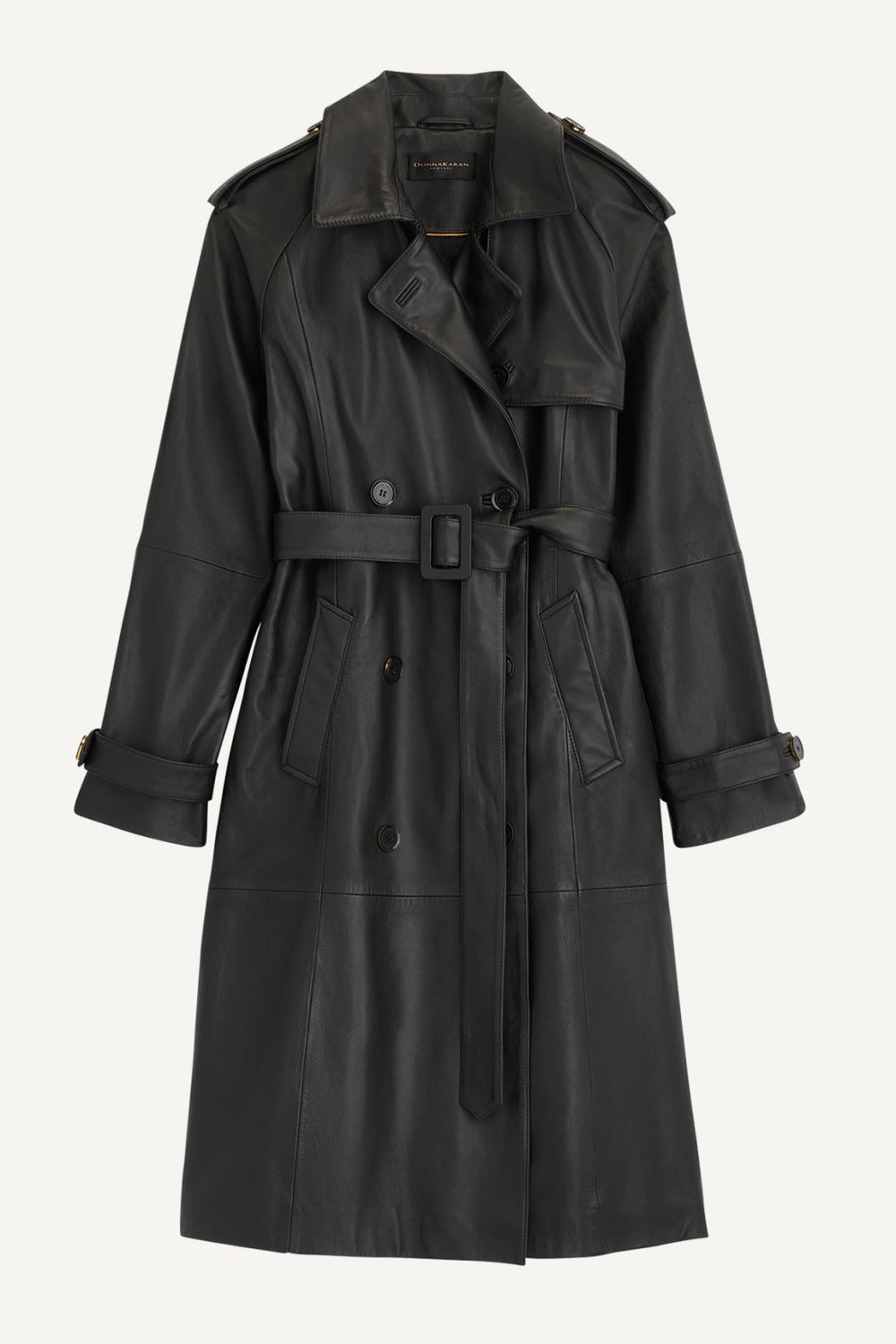 Donna Karan Coats And Jackets | Women LONG LEATHER COAT Black