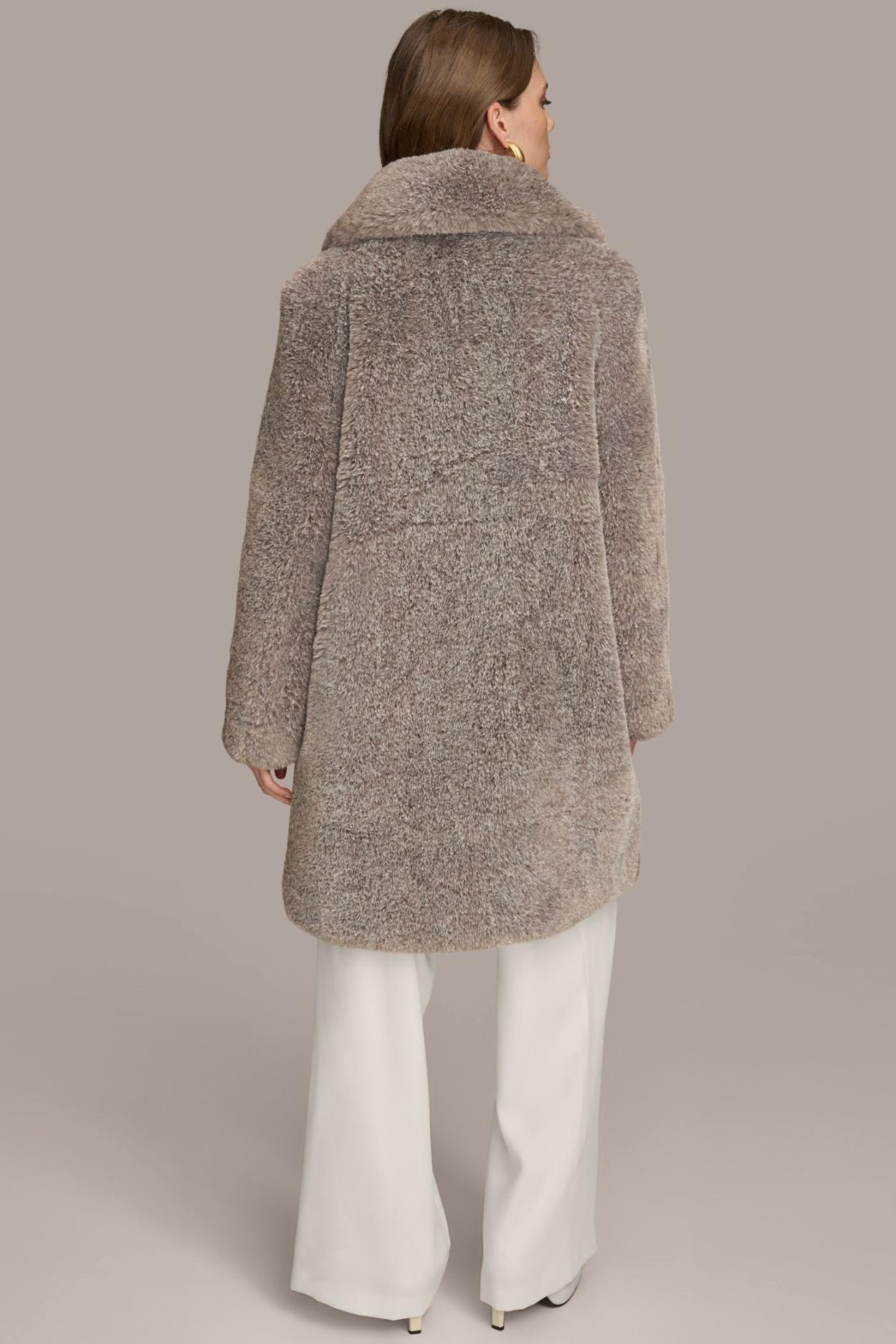 Donna Karan Coats And Jackets | Women LUXE FUR COAT Brown Mix