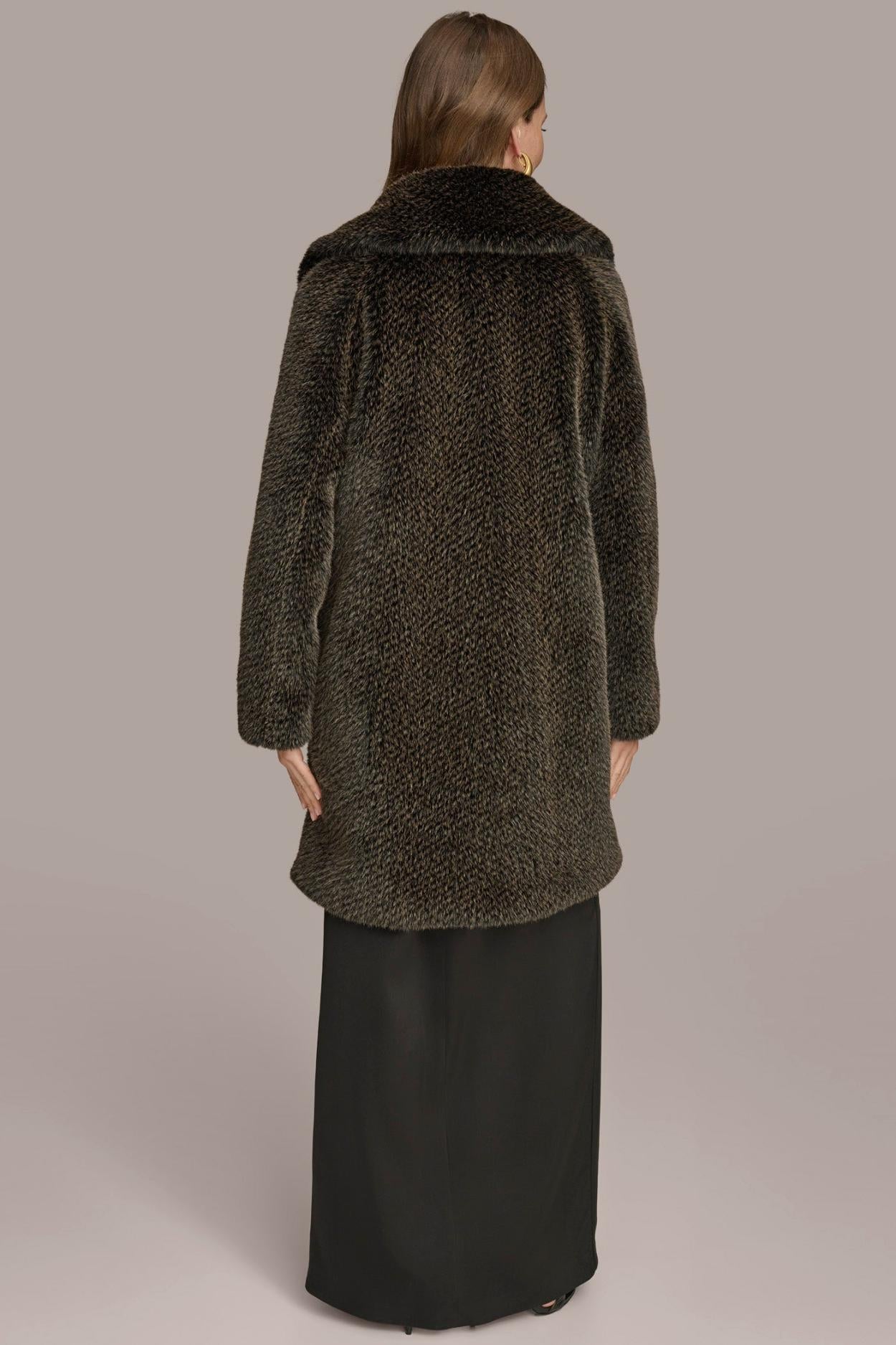 Donna Karan Coats And Jackets | Women LUXE FUR COAT Rich Brown