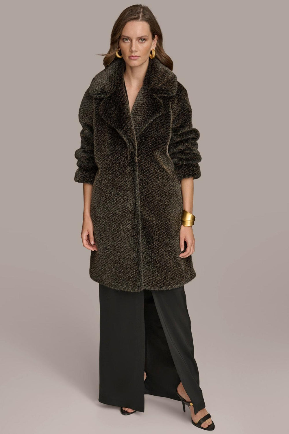 Donna Karan Coats And Jackets | Women LUXE FUR COAT Rich Brown