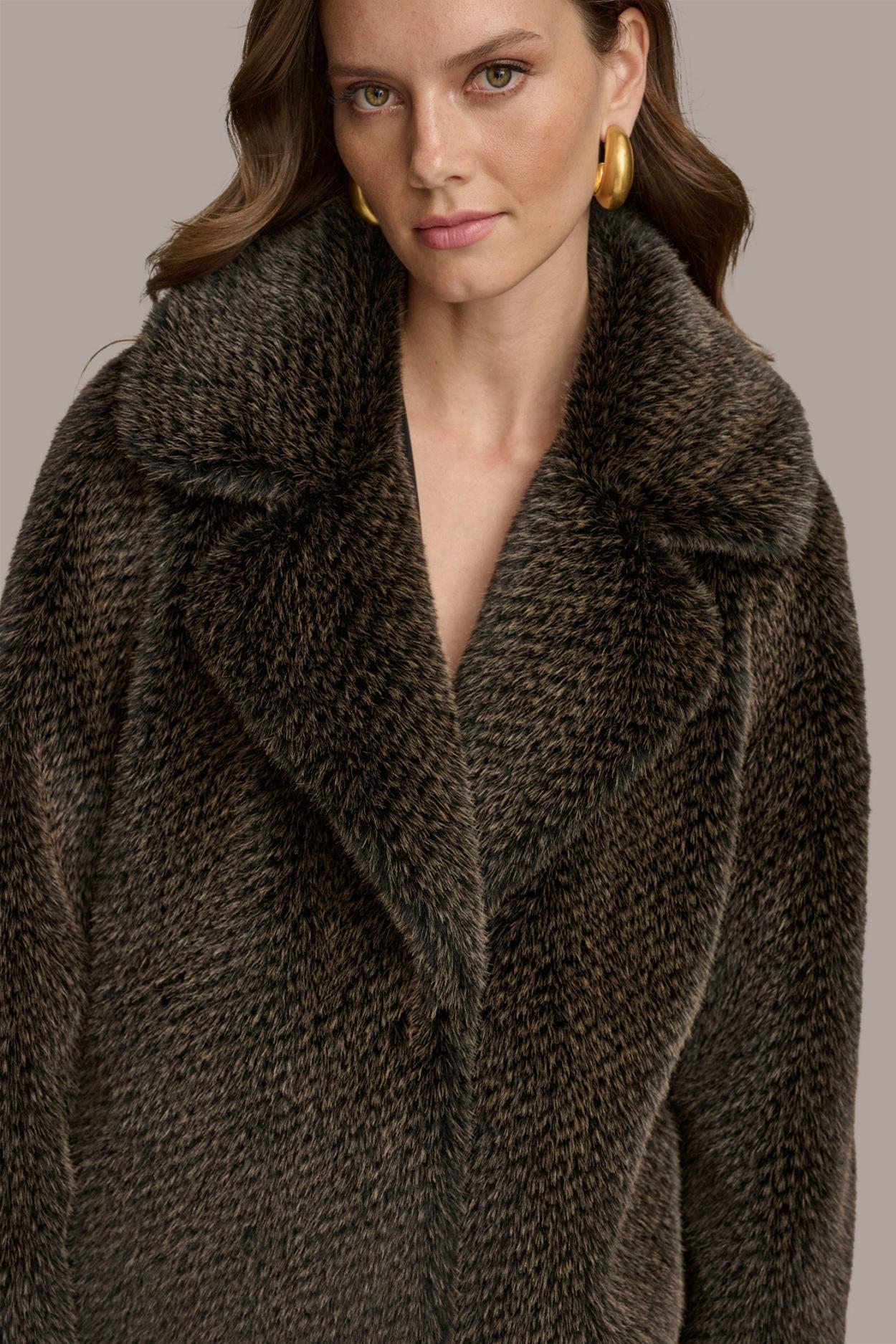 Donna Karan Coats And Jackets | Women LUXE FUR COAT Rich Brown