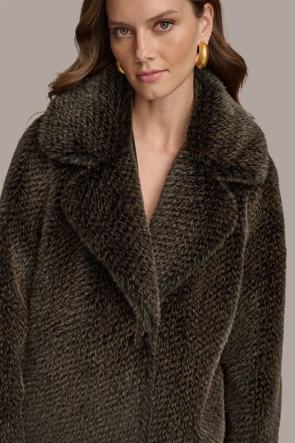 Donna Karan Coats And Jackets | Women LUXE FUR COAT Rich Brown