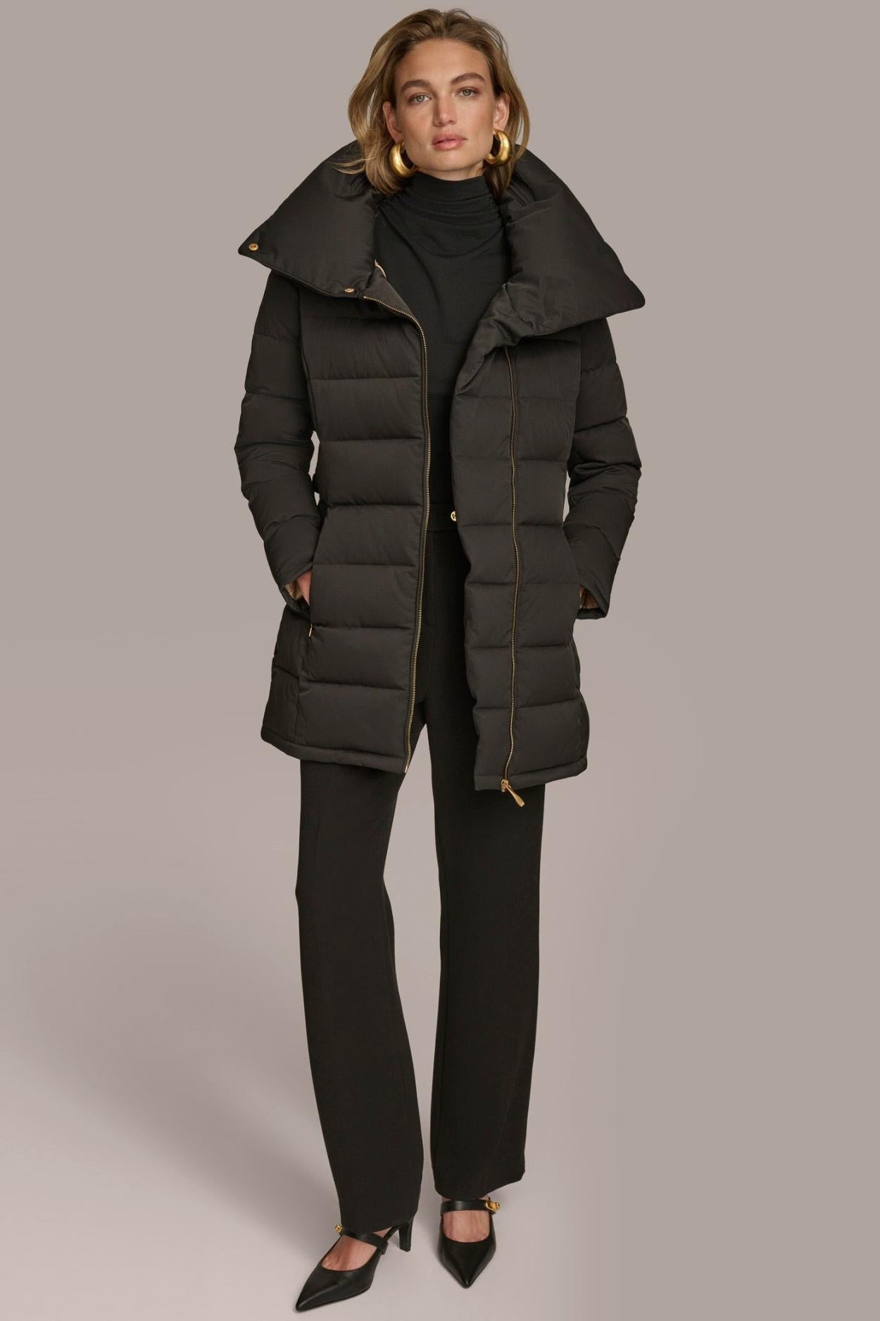 Donna Karan Coats And Jackets | Women MIDI PUFFER Black
