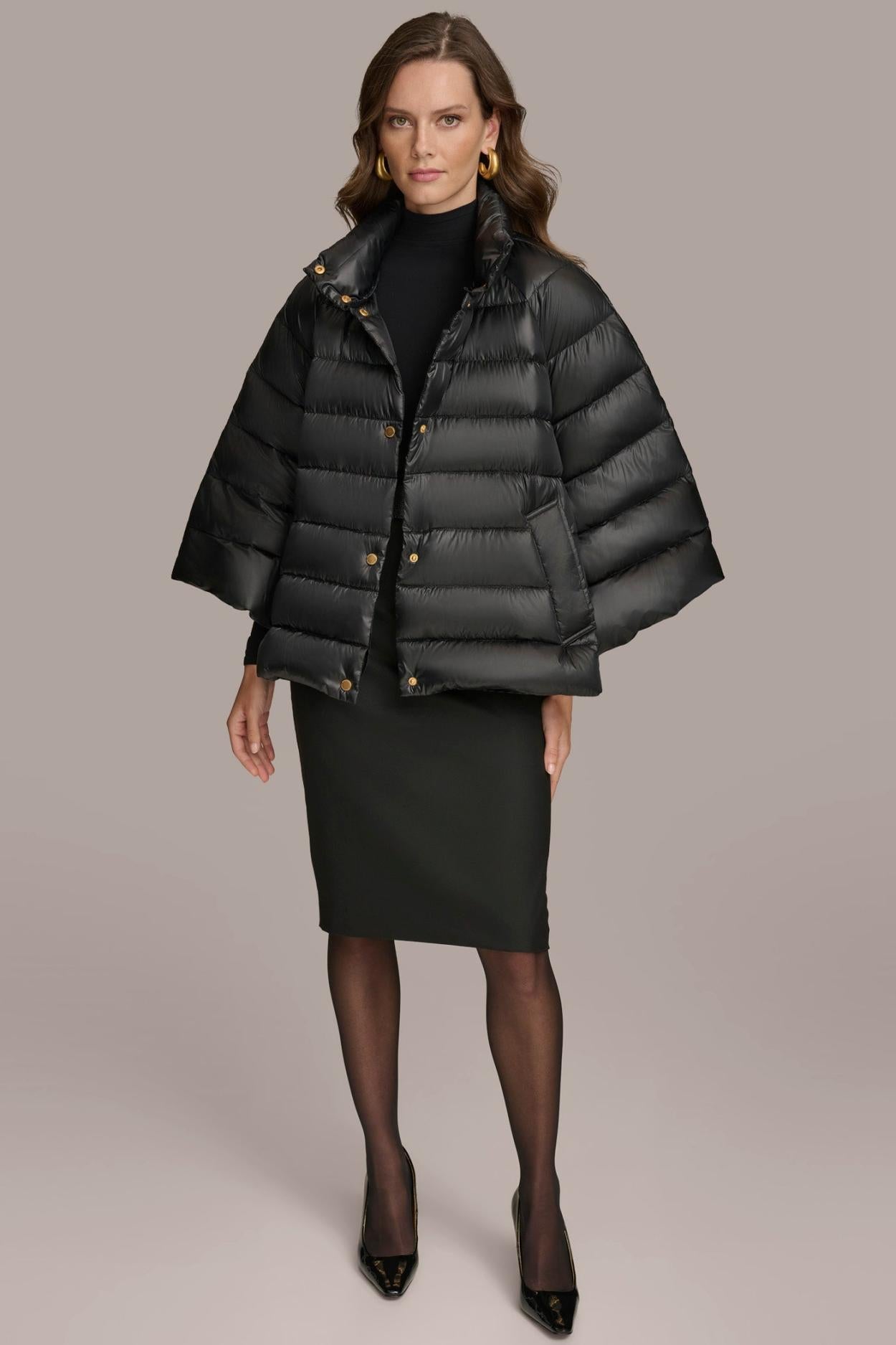 Donna Karan Coats And Jackets | Women PUFFER CAPE Black