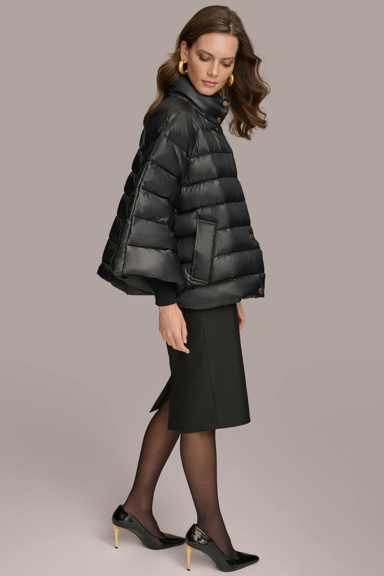 Donna Karan Coats And Jackets | Women PUFFER CAPE Black