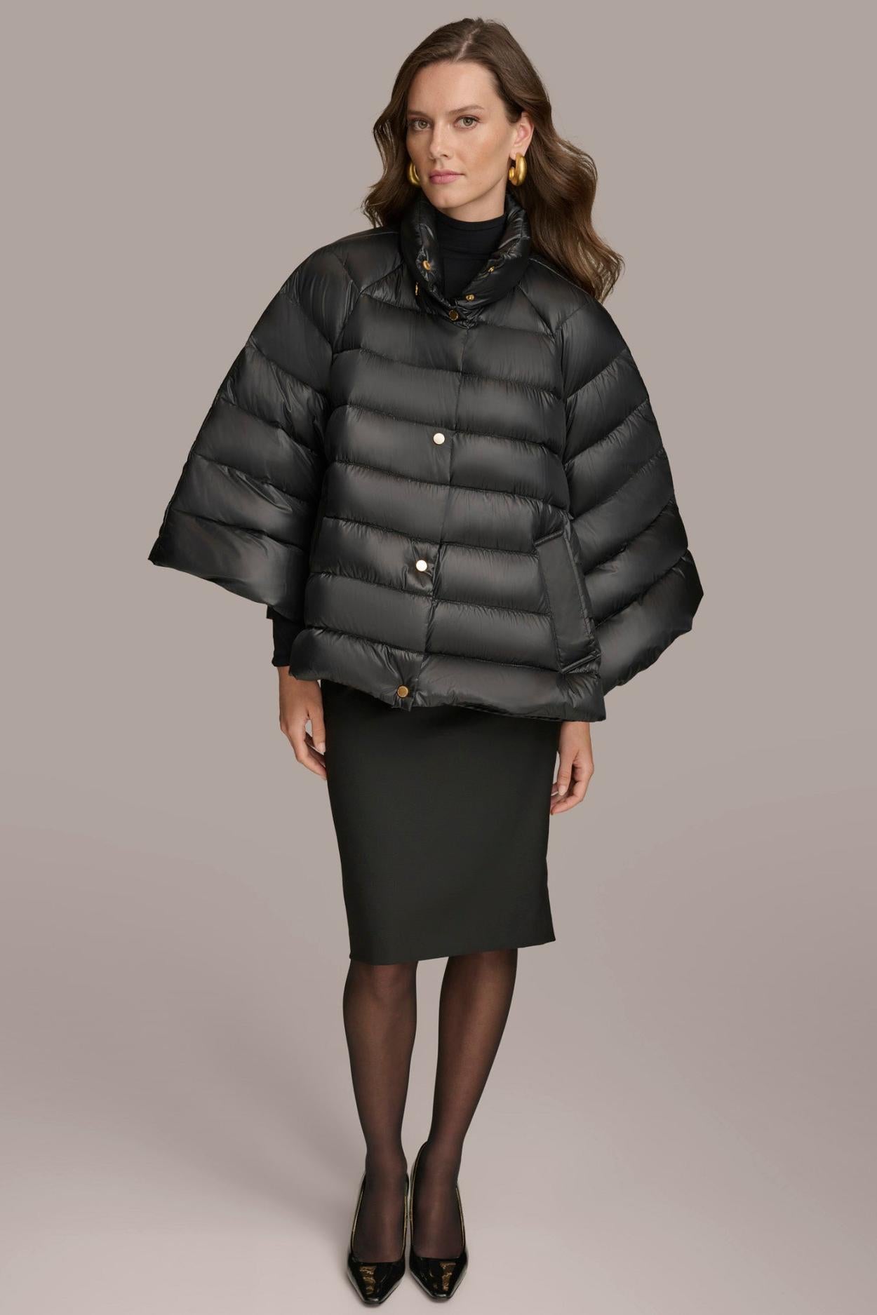Donna Karan Coats And Jackets | Women PUFFER CAPE Black