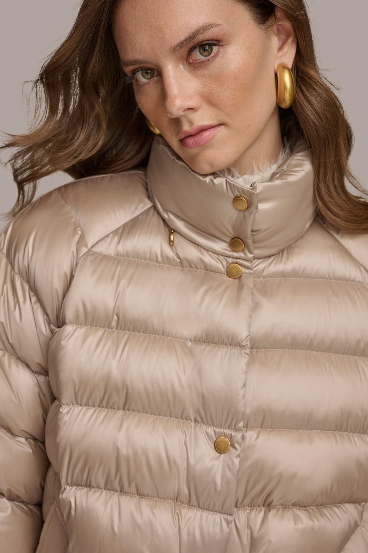 Donna Karan Coats And Jackets | Women PUFFER CAPE Latte