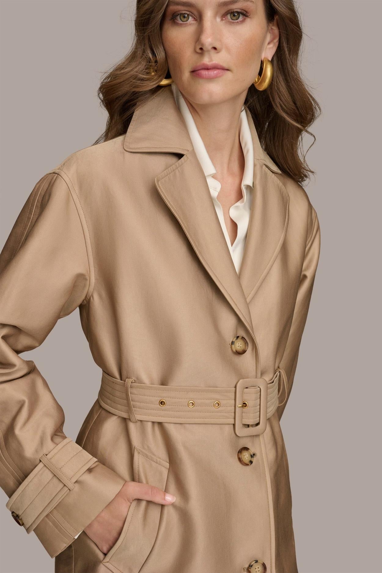 Donna Karan Coats And Jackets | Women RAIN JACKET Khaki