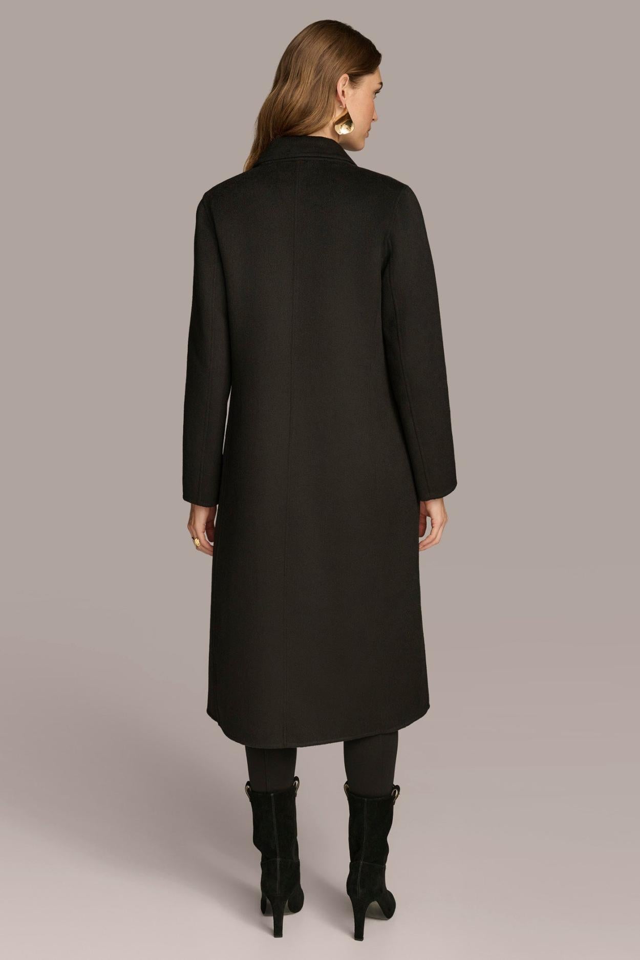 Donna Karan Coats And Jackets | Women TAILORED COAT WITH BRUSHED HARDWARE DETAIL Black