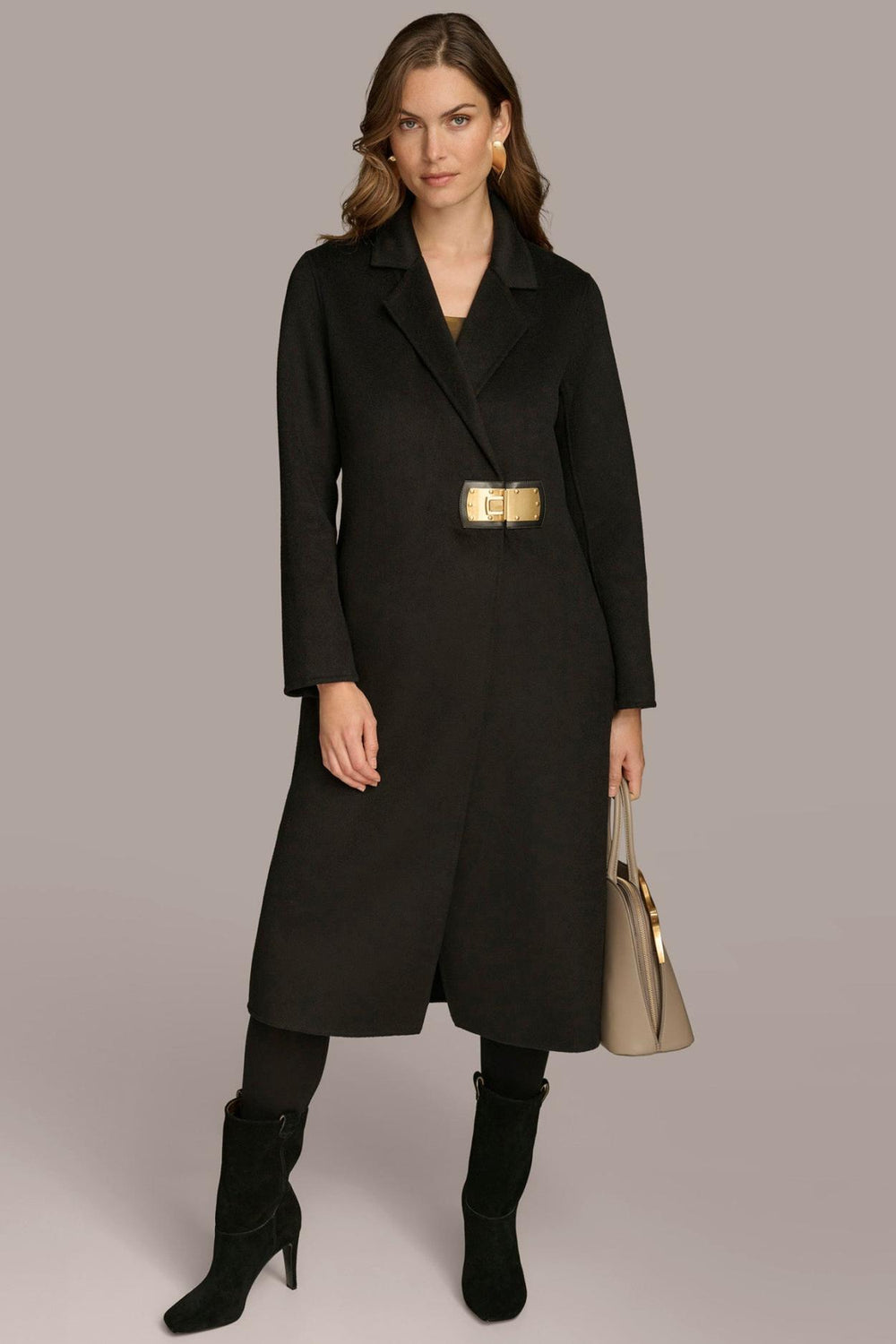 Donna Karan Coats And Jackets | Women TAILORED COAT WITH BRUSHED HARDWARE DETAIL Black