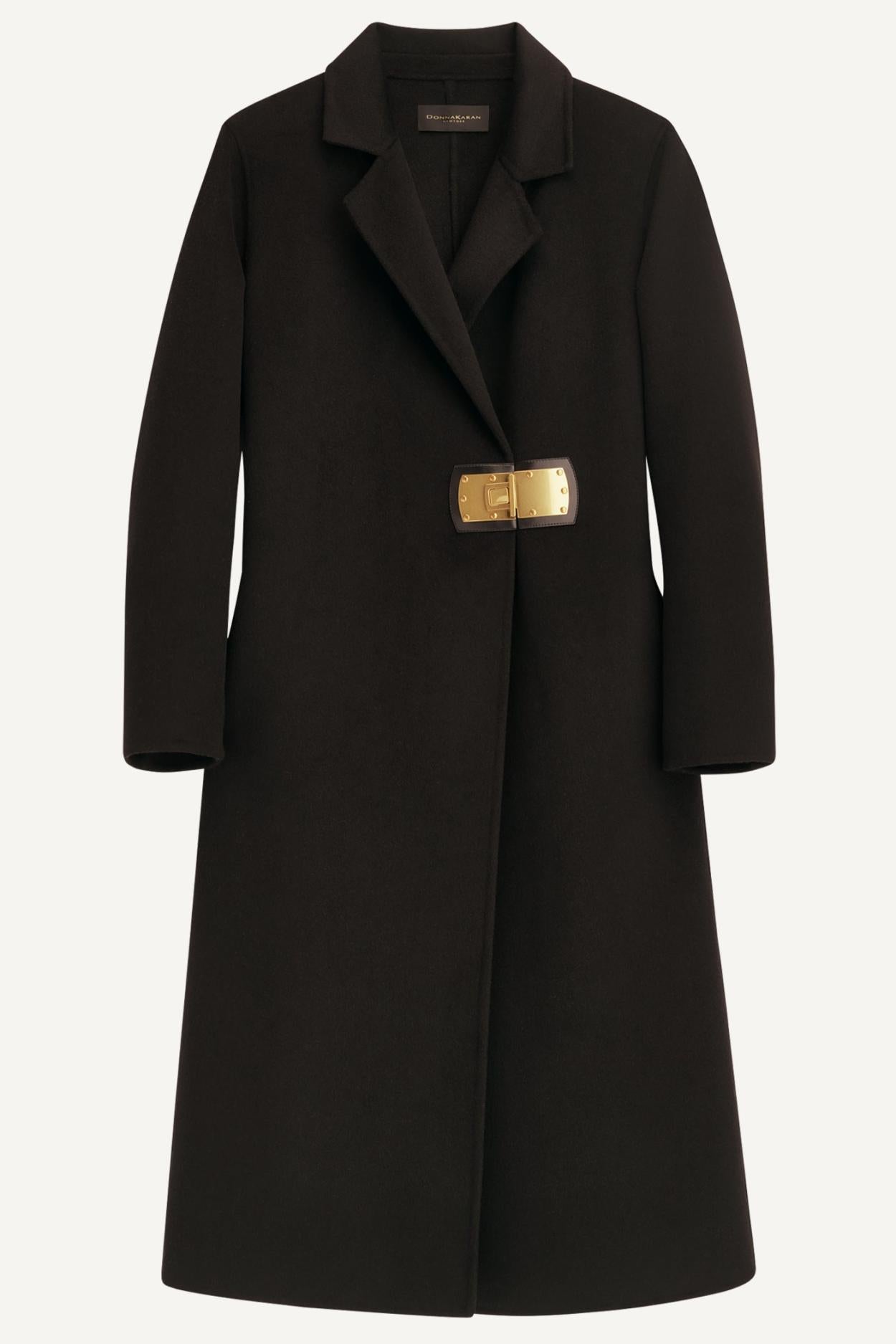Donna Karan Coats And Jackets | Women TAILORED COAT WITH BRUSHED HARDWARE DETAIL Black