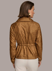 Donna Karan Coats And Jackets | Women TEXTURE BELTED WRAP JACKET Bronze