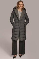 Donna Karan Coats And Jackets | Women TIE WAIST PUFFER Grey