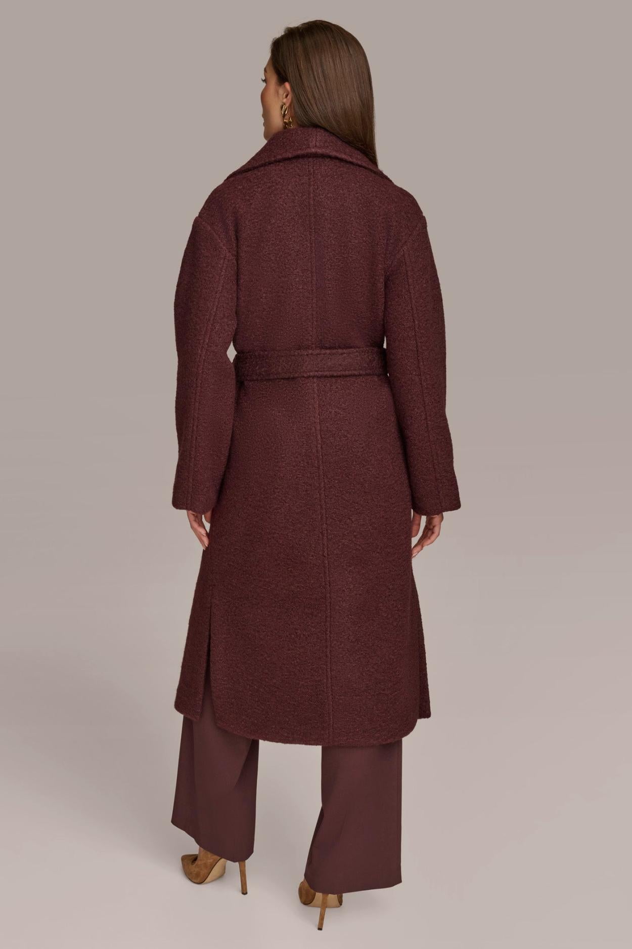 Donna Karan Coats And Jackets | Women WIDE COLLAR &amp; SELF BELT COAT Brandywine