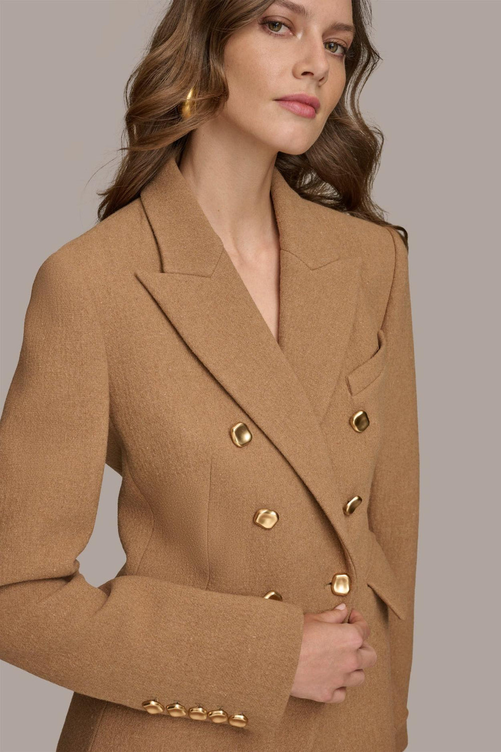 Donna Karan Coats And Jackets | Women WOOL BLAZER JACKET Camel