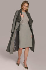 Donna Karan Coats And Jackets | Women WOOL COAT Steel