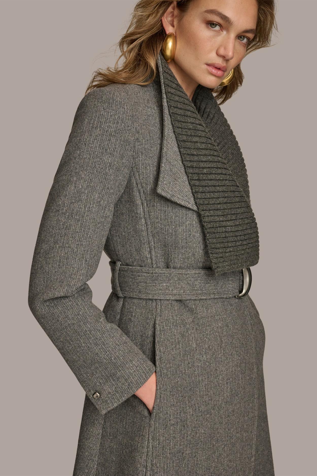 Donna Karan Coats And Jackets | Women WOOL COAT Steel