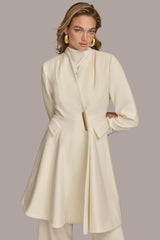 Donna Karan Coats And Jackets | Women WOOL DRESS COAT Ivory