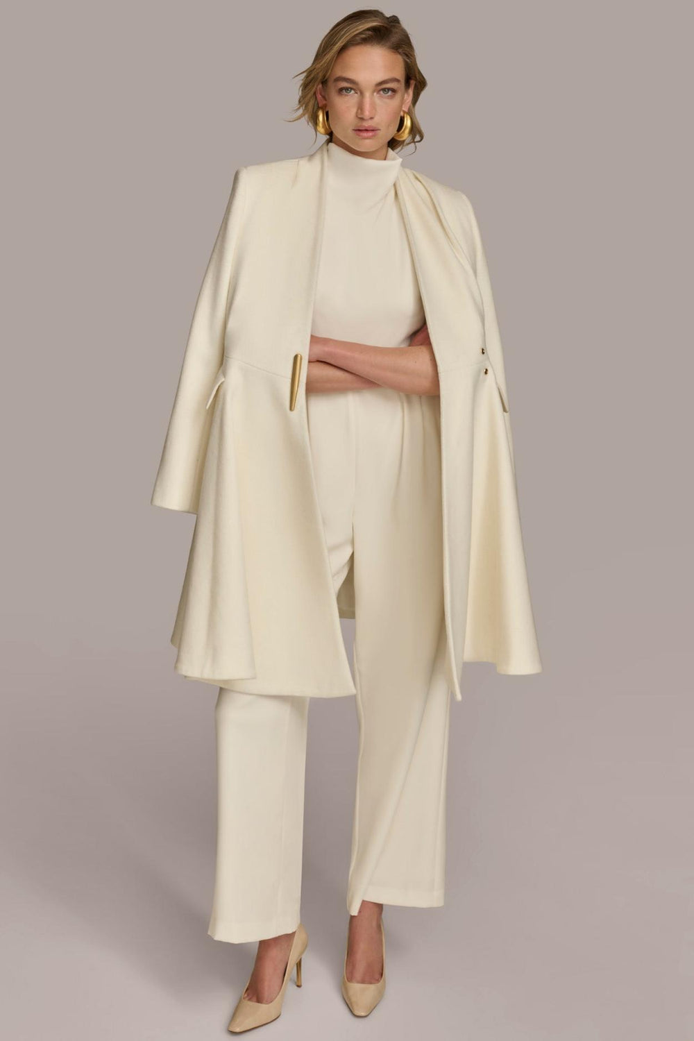 Donna Karan Coats And Jackets | Women WOOL DRESS COAT Ivory
