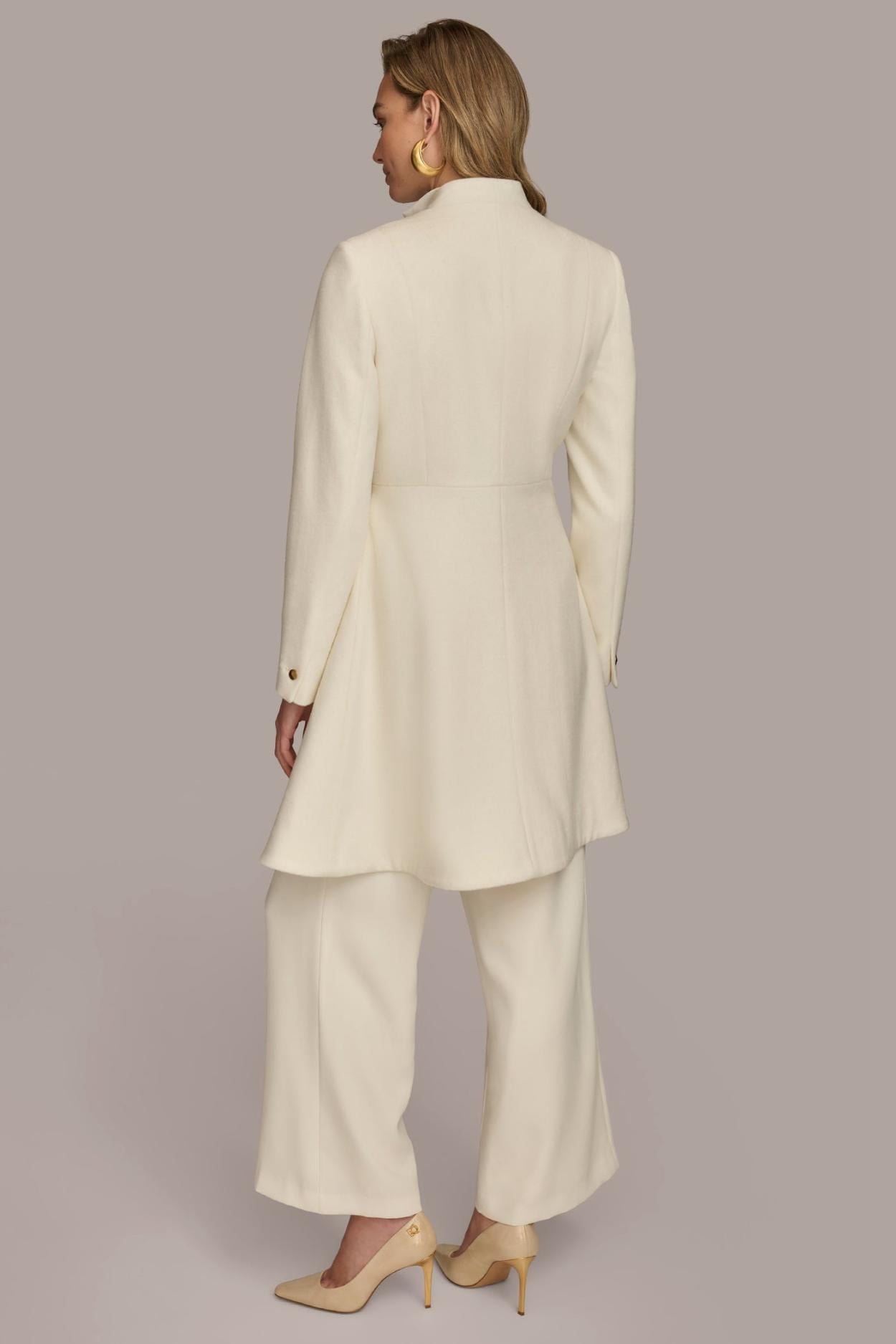 Donna Karan Coats And Jackets | Women WOOL DRESS COAT Ivory
