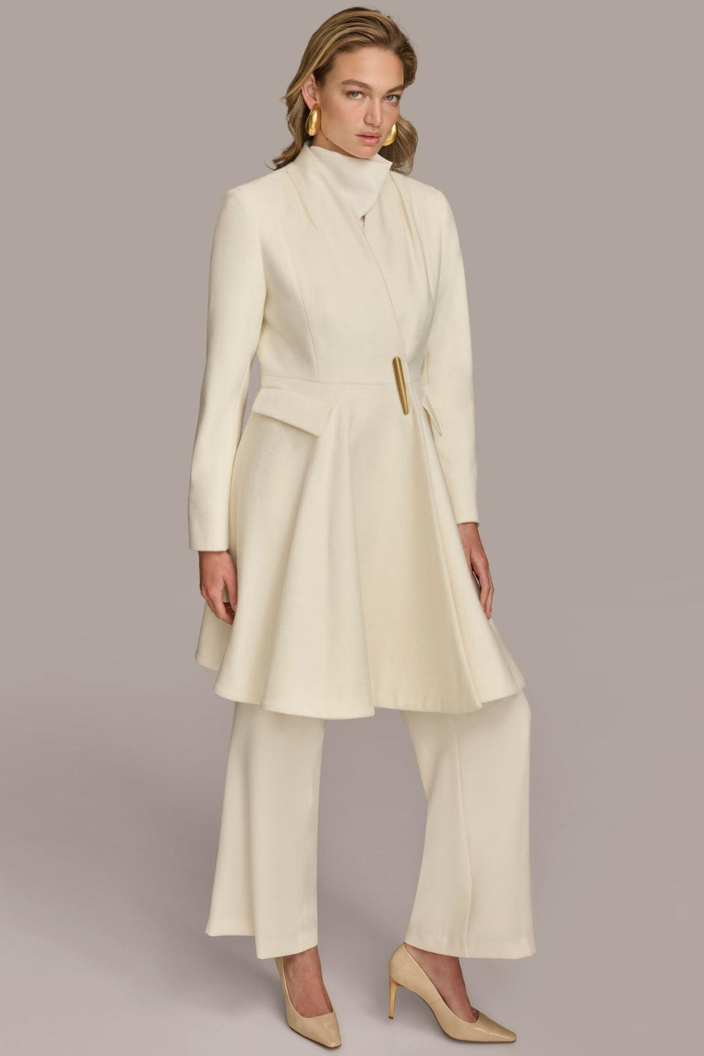 Donna Karan Coats And Jackets | Women WOOL DRESS COAT Ivory