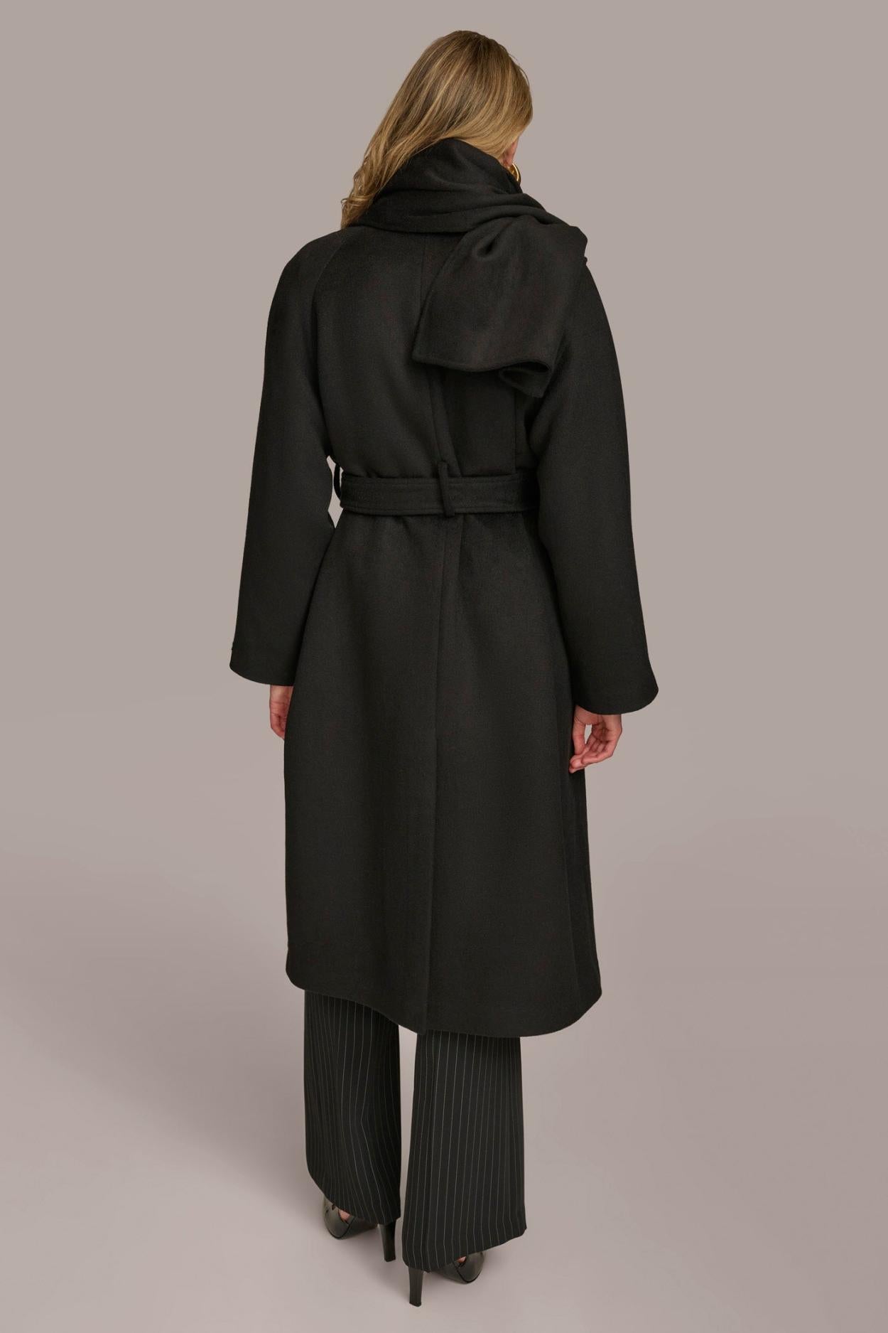 Donna Karan Coats And Jackets | Women WOOL LONG COAT Black