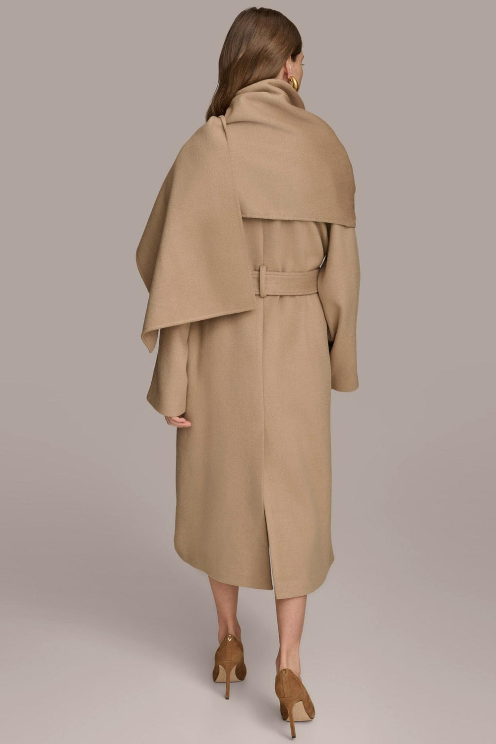 Donna Karan Coats And Jackets | Women WOOL LONG COAT Khaki