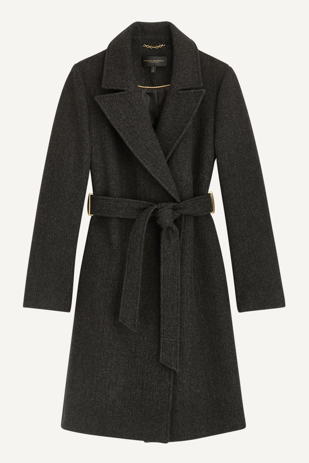 Donna Karan Coats And Jackets | Women WOOL LONG WRAP COAT Black