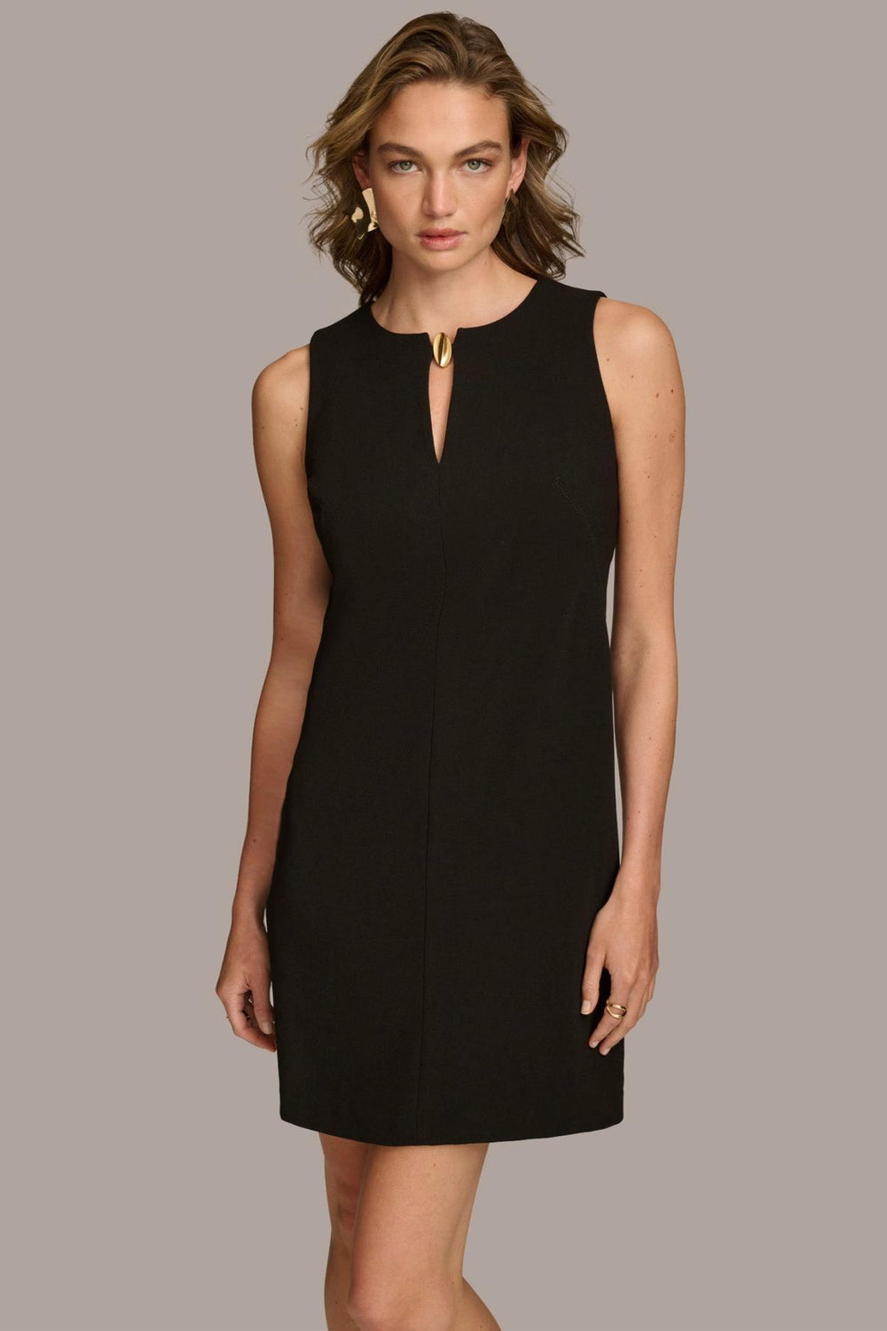 Donna Karan Dresses And Jumpsuits | Women ALINE DRESS WITH KEYHOLE Black