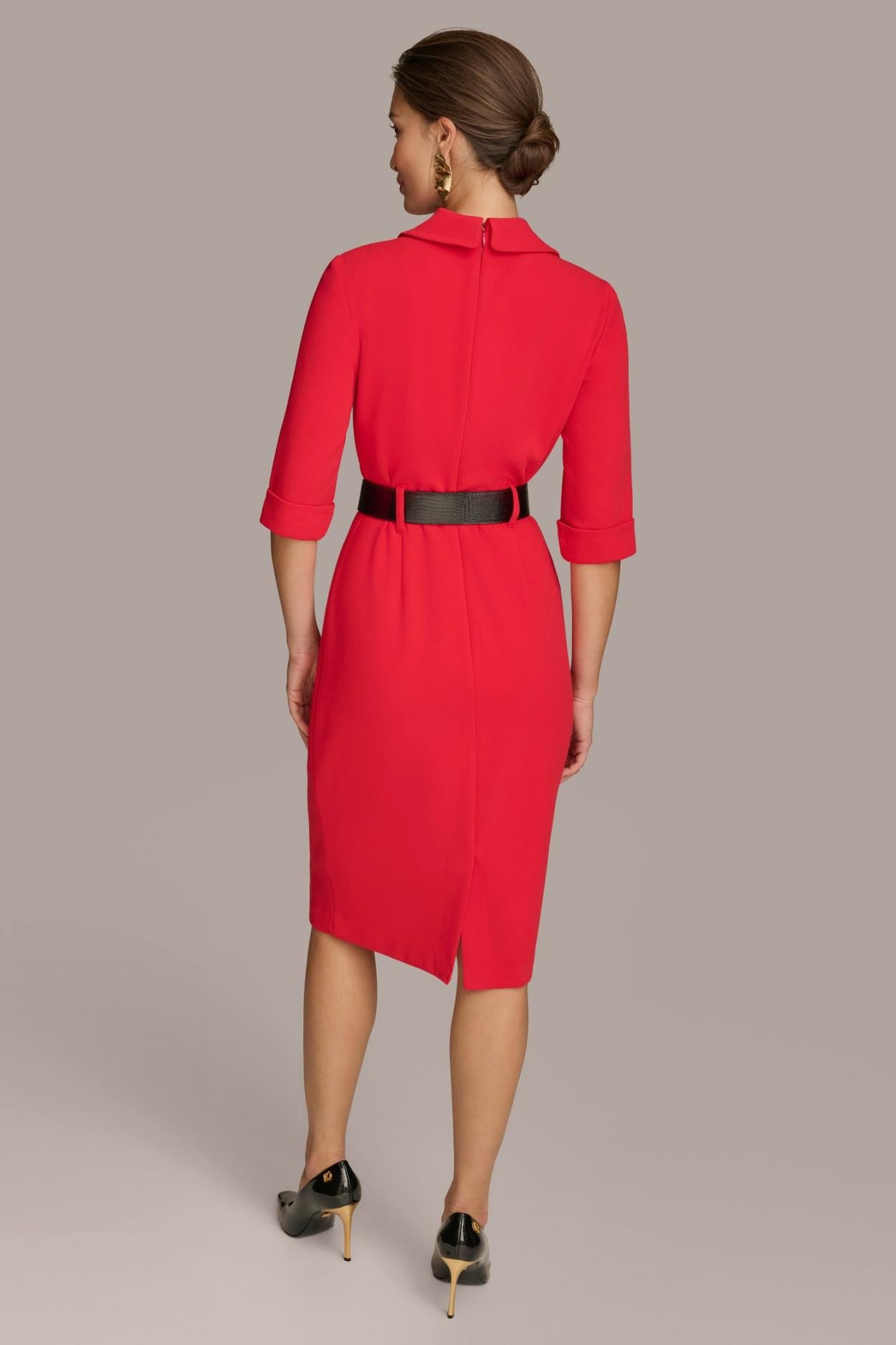 Donna Karan Dresses And Jumpsuits | Women BELTED SHEATH DRESS Red