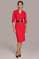 Donna Karan Dresses And Jumpsuits | Women BELTED SHEATH DRESS Red