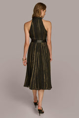 Donna Karan Dresses And Jumpsuits | Women CHIFFON V NECK A LINE WITH BELT Black