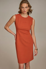 Donna Karan Dresses And Jumpsuits | Women CREPE SHEATH DRESS Burnt Orange