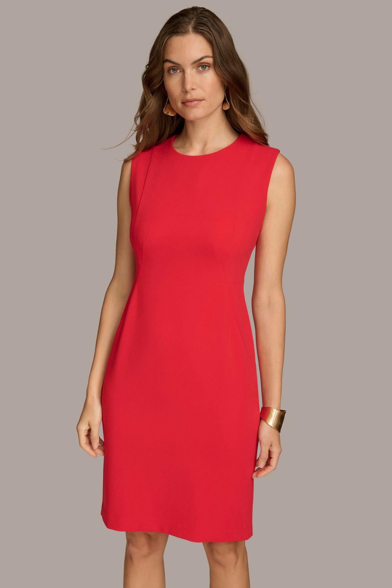 Donna Karan Dresses And Jumpsuits | Women CREPE SHEATH DRESS Red