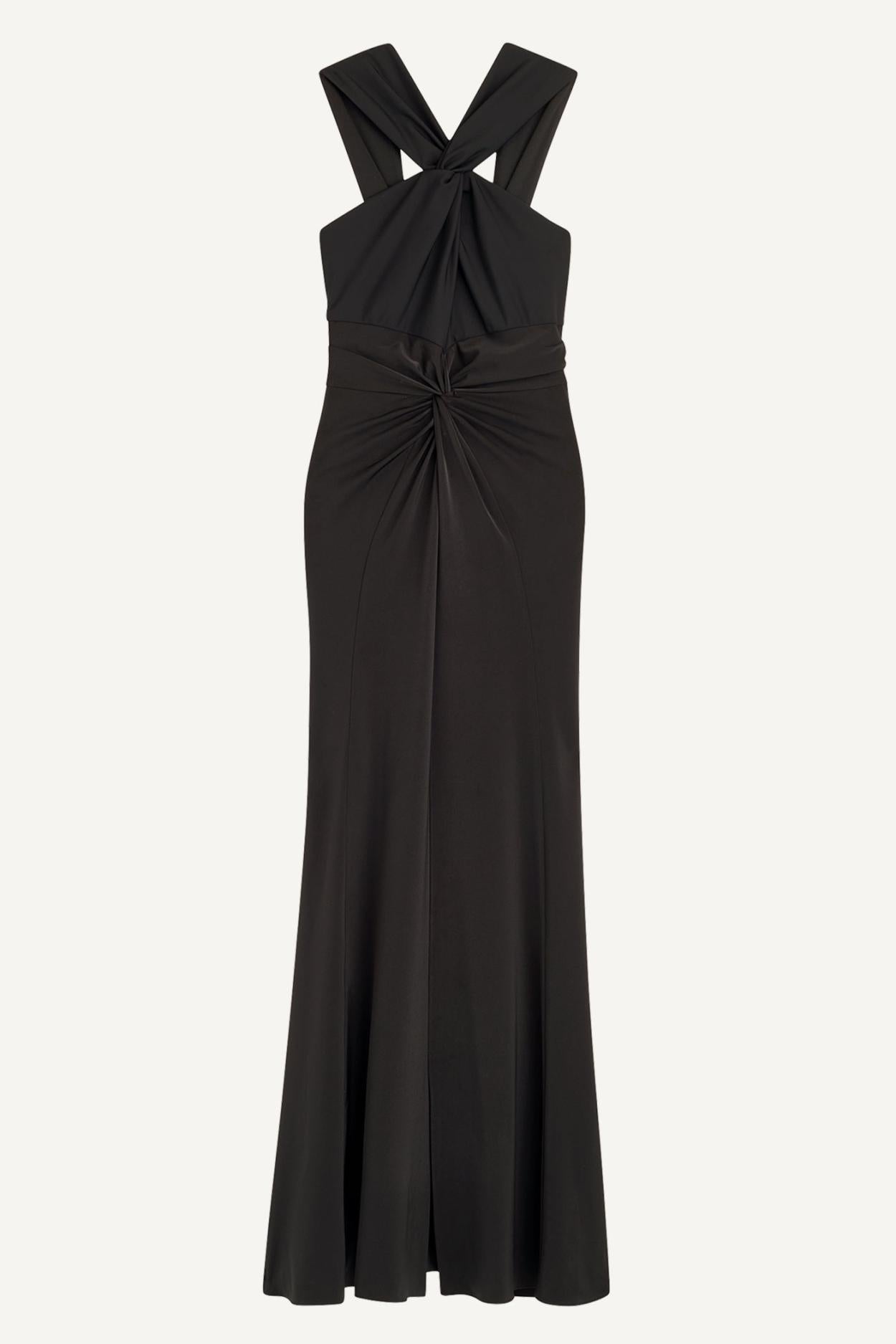 Donna Karan Dresses And Jumpsuits | Women CRISS CROSS HALTER A-LINE GOWN Black