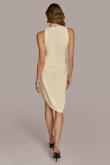 Donna Karan Dresses And Jumpsuits | Women FAUX LEATHER RUCHED DRESS Pristine