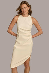 Donna Karan Dresses And Jumpsuits | Women FAUX LEATHER RUCHED DRESS Pristine