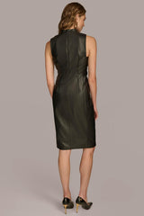 Donna Karan Dresses And Jumpsuits | Women FAUX LEATHER SHEATH DRESS Black