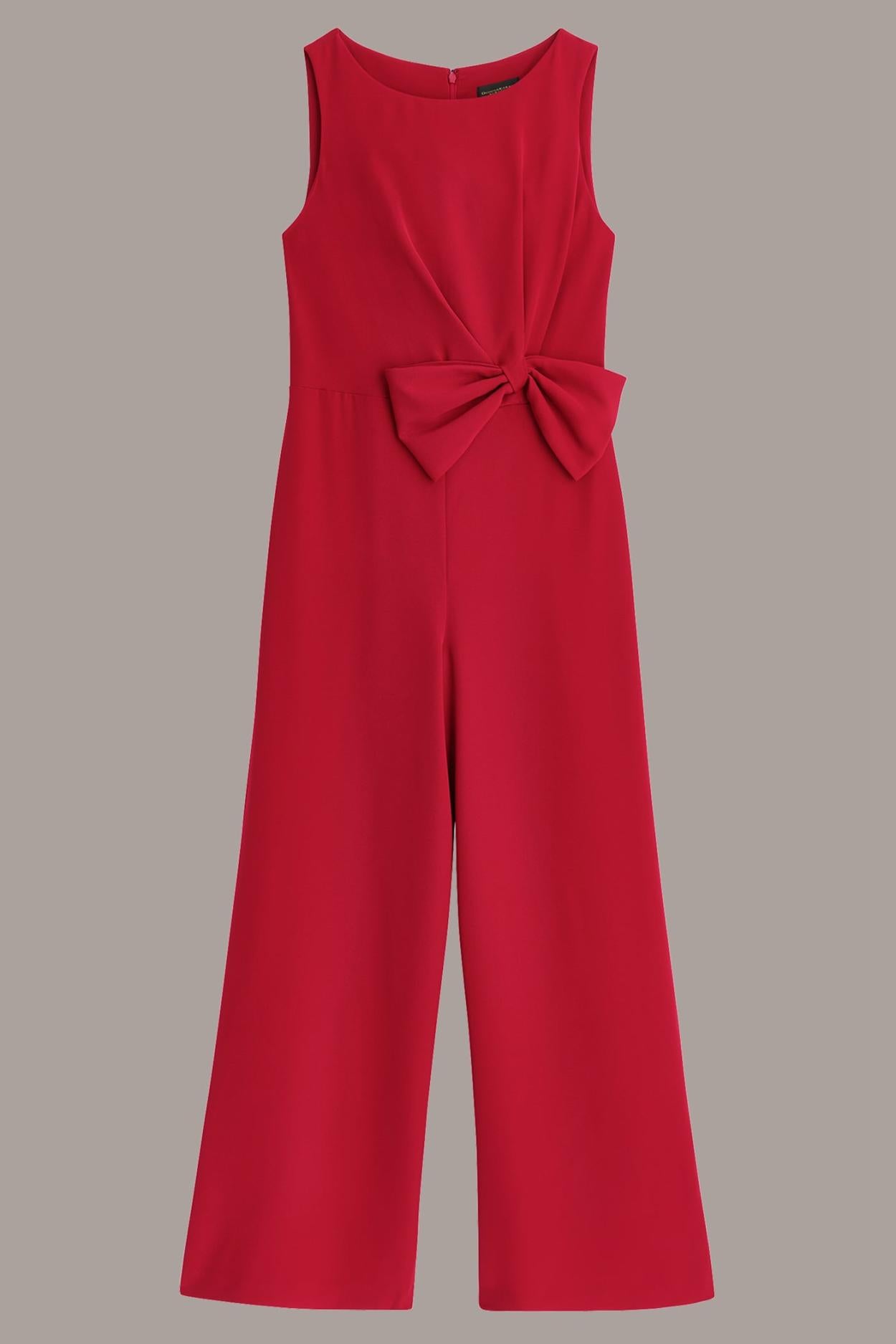 Donna Karan Dresses And Jumpsuits | Women JUMPSUIT WITH SIDE ROUCHED BOW Metropolitan Red