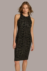 Donna Karan Dresses And Jumpsuits | Women LACE VELVET BURNOUT SHEATH DRESS Black